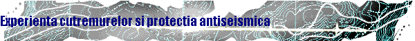 Experienta cutremurelor si protectia antiseismica